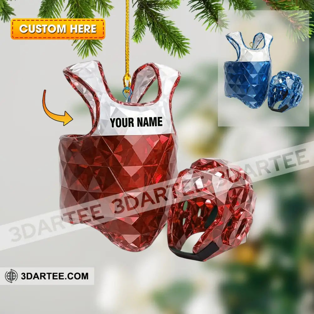 Taekwondo Christmas Home Decor Christmas Ornament Personalized Ornament 3.54’’ / 1 Ornament Ornament