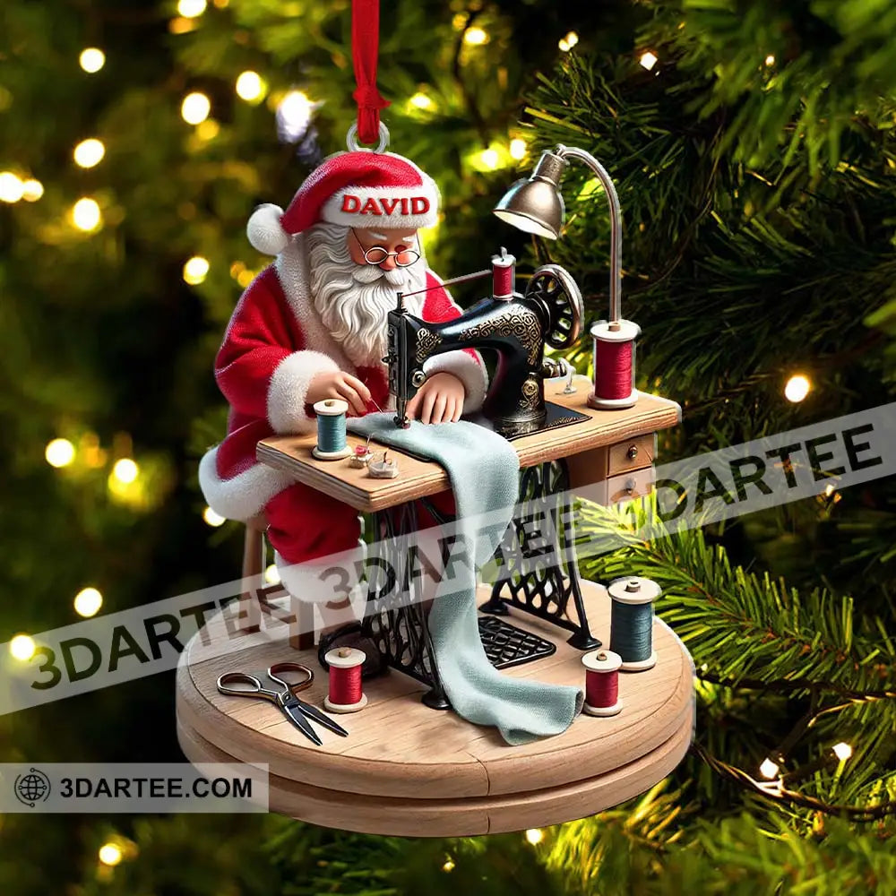 Tailor Santa Christmas Ornament Personalized Ornament Ornament