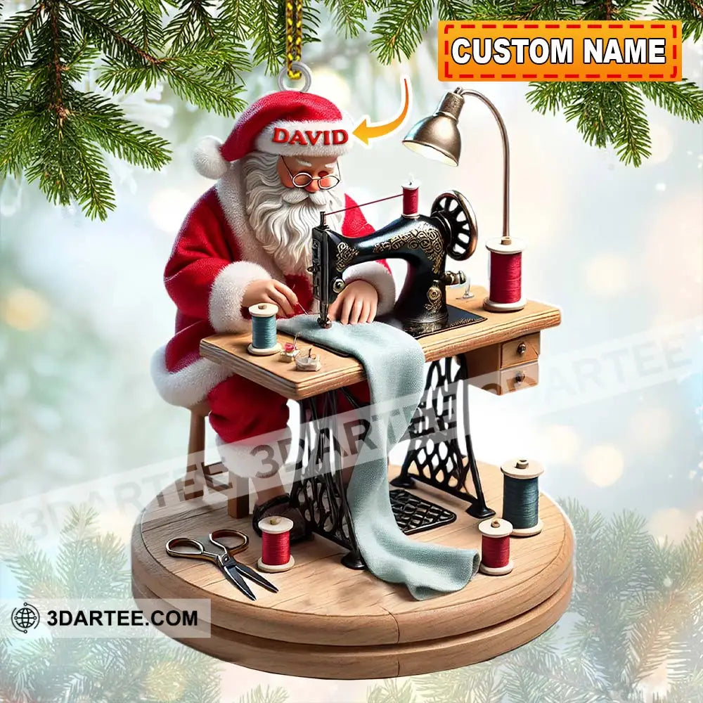 Tailor Santa Christmas Ornament Personalized Ornament 3.54’’ / 1 Ornament Ornament