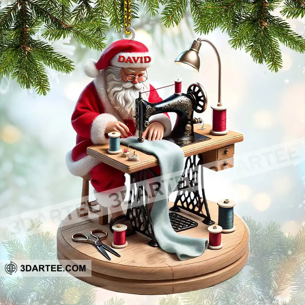 Tailor Santa Christmas Ornament Personalized Ornament Ornament