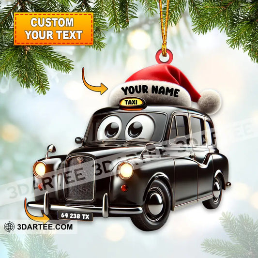Taxi Old Car Home Decor Christmas Ornament Personalized Ornament 3.54’’ / 1 Ornament Ornament