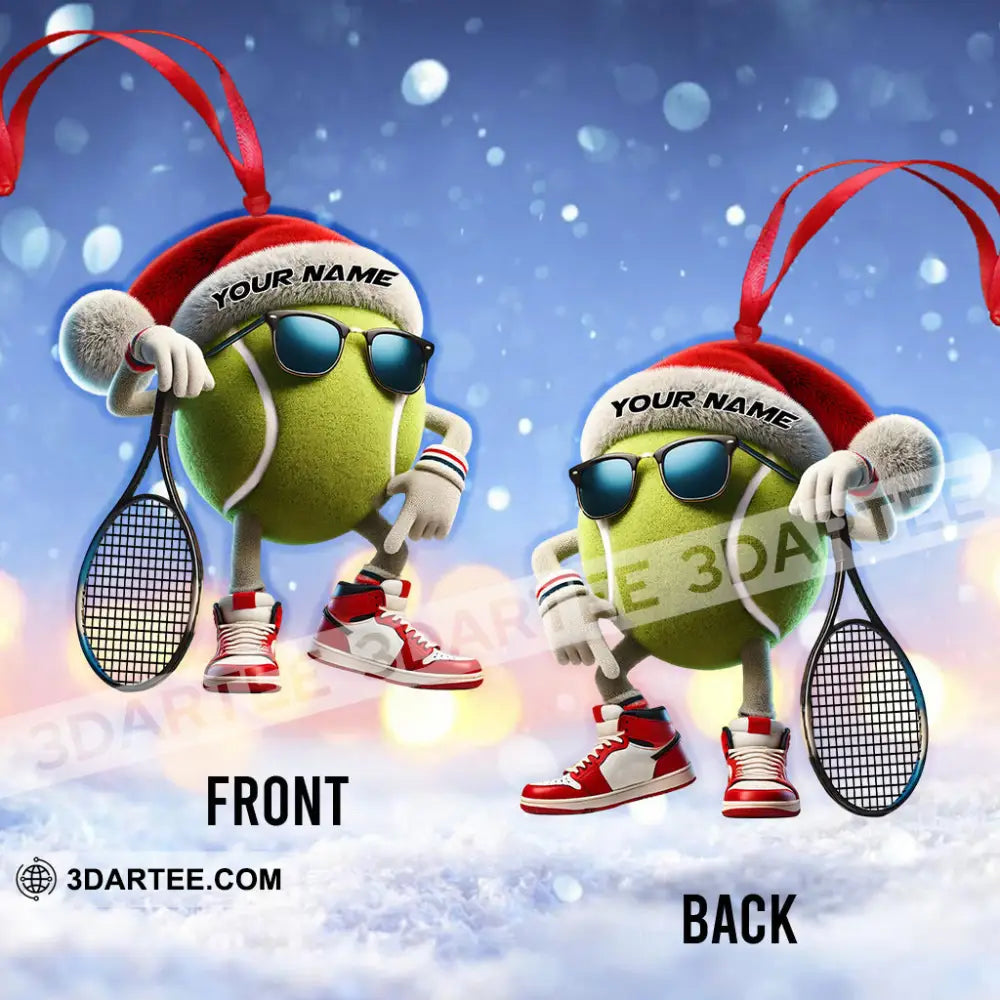 Tennis Ball Home Decor Christmas Ornament Personalized Ornament Ornament