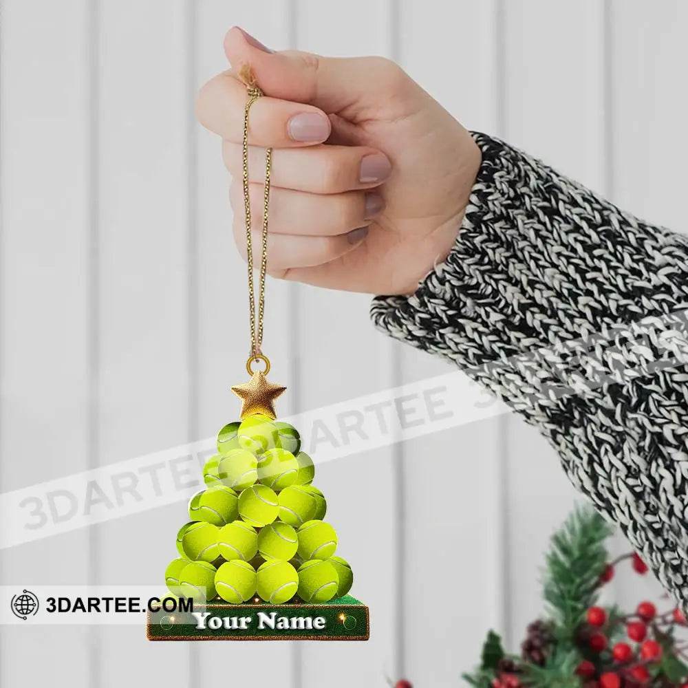 Tennis Ball Tree Christmas Ornament Personalized Ornament Ornament