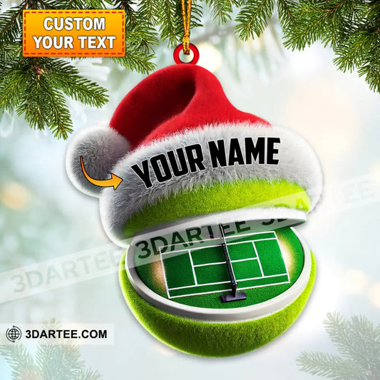 Tennis Court Christmas Ornament Personalized Ornament 3.54’’ / 1 Ornament Ornament