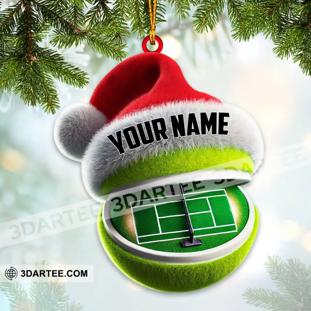 Tennis Court Christmas Ornament Personalized Ornament Ornament