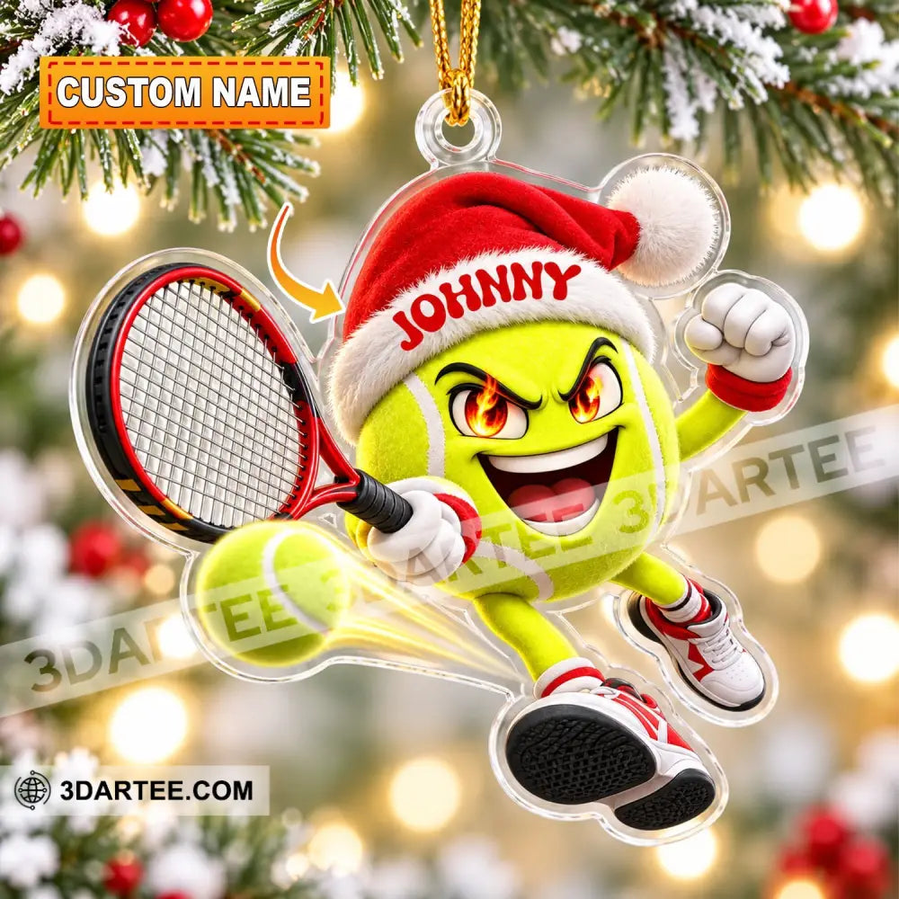 Tennis Home Decor Christmas Ornament Personalized Ornament - 3.54’’ / 1 Ornament - Ornament