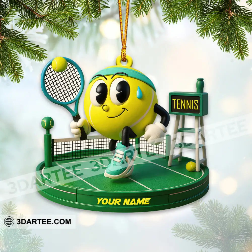 Tennis Home Decor Christmas Ornament Personalized Ornament Ornament