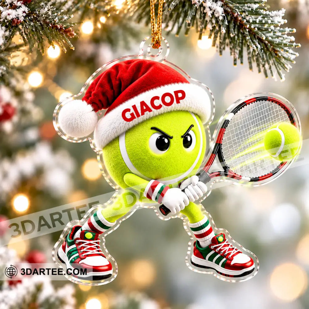 Tennis Home Decor Christmas Ornament Personalized Ornament - Ornament
