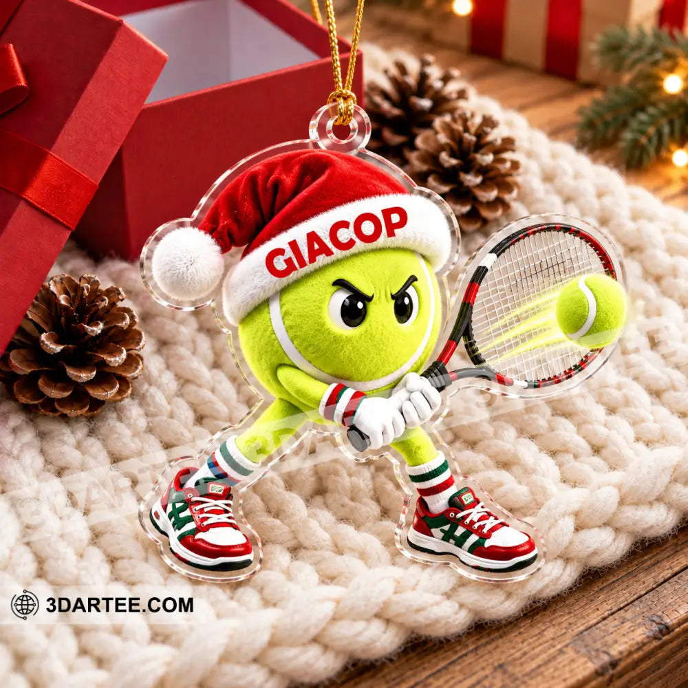 Tennis Home Decor Christmas Ornament Personalized Ornament - Ornament