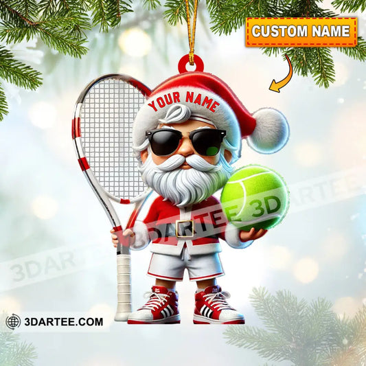 Tennis Santa Christmas Home Decor Christmas Ornament Personalized Ornament 3.54’’ / 1 Ornament Ornament