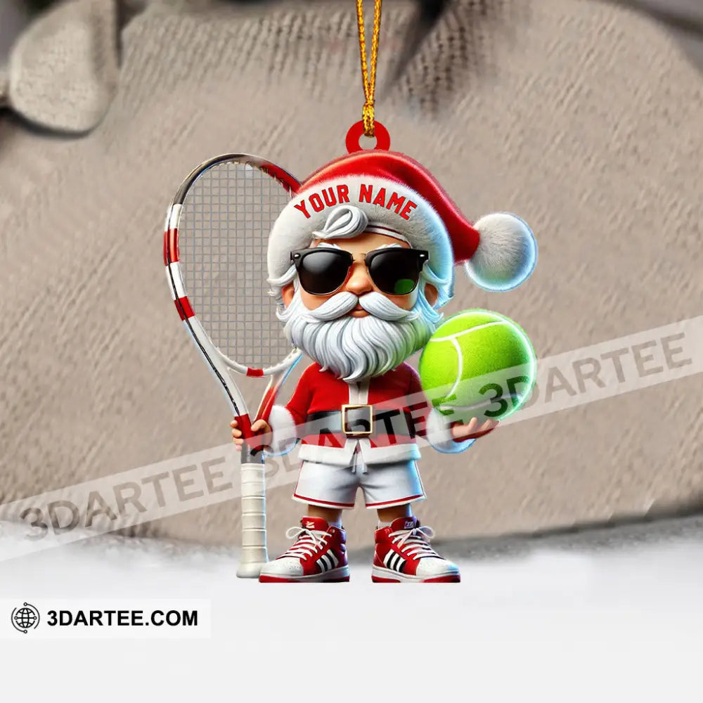 Tennis Santa Christmas Home Decor Christmas Ornament Personalized Ornament Ornament