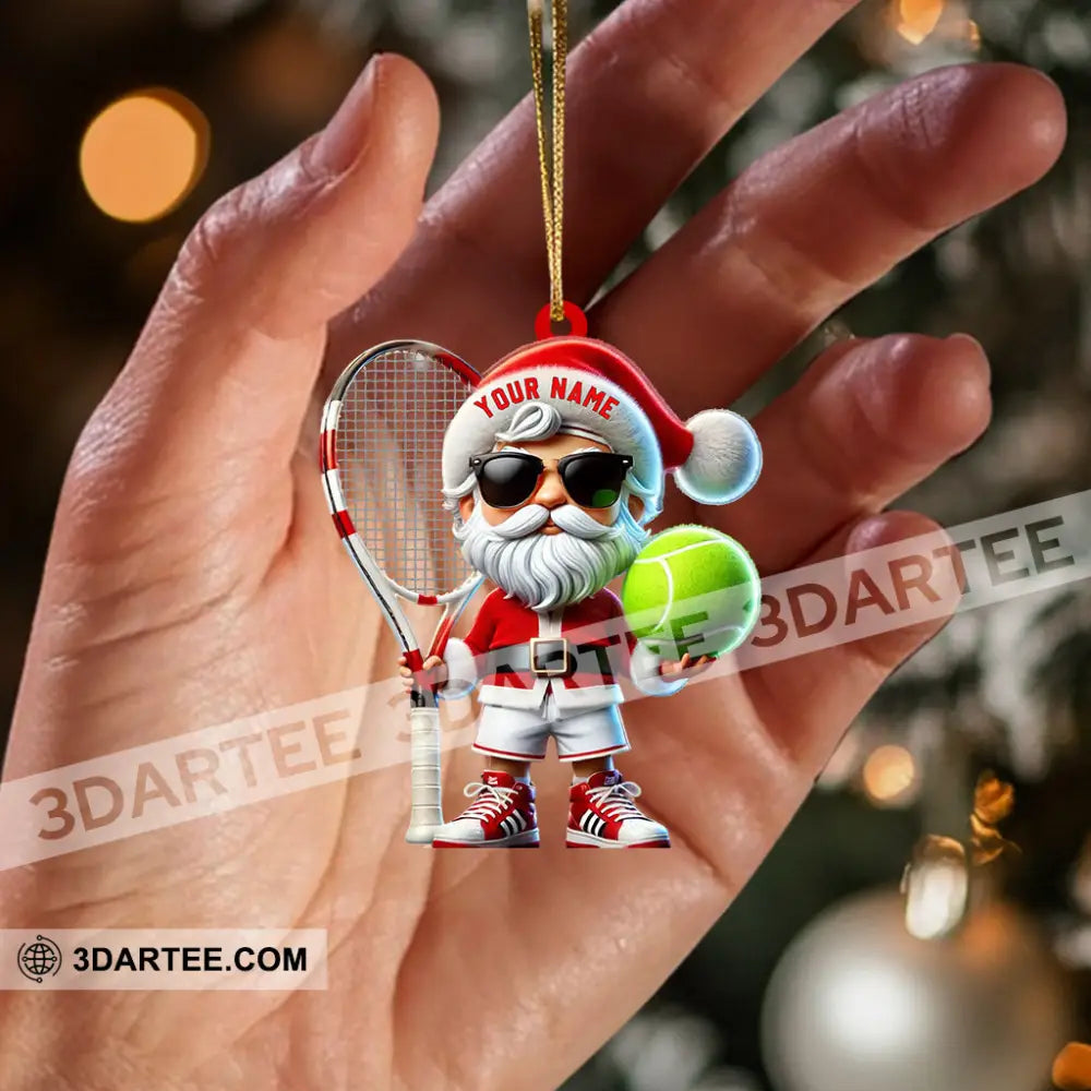 Tennis Santa Christmas Home Decor Christmas Ornament Personalized Ornament Ornament