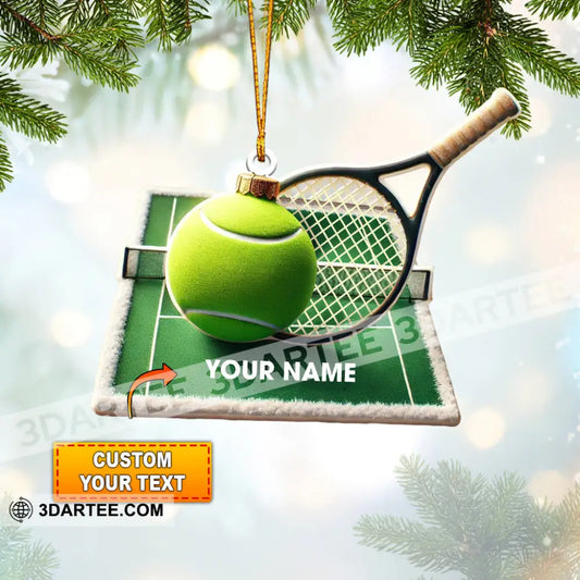 Tennis Yard Christmas Ornament Personalized Ornament 3.54’’ / 1 Ornament Ornament