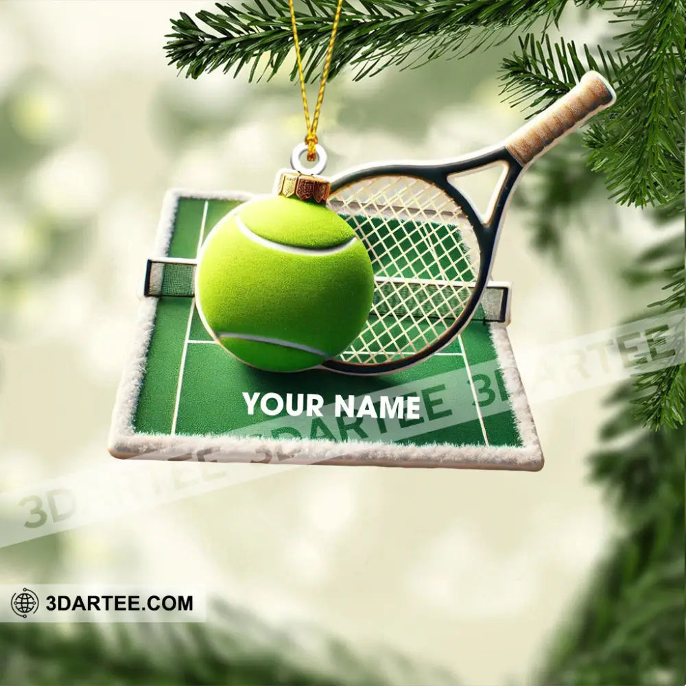 Tennis Yard Christmas Ornament Personalized Ornament Ornament
