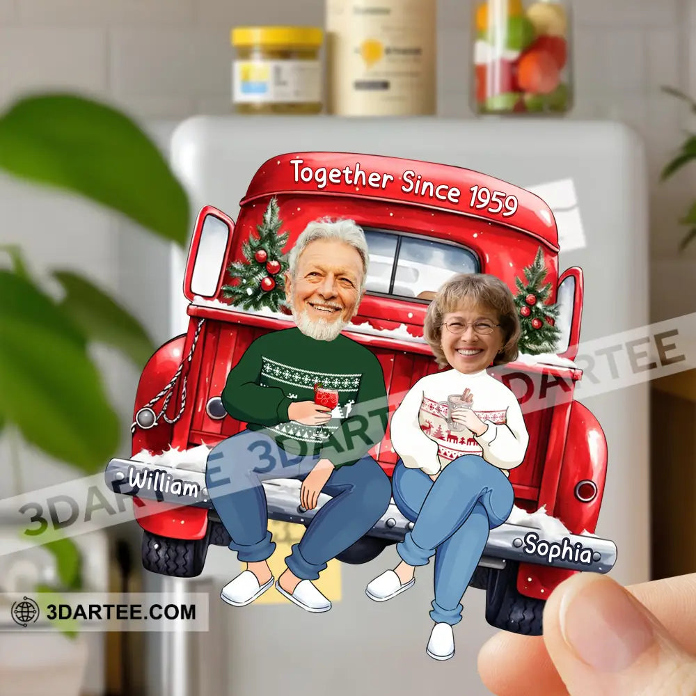 Together Couple Car Fridge Magnet - Personalized 3.54’’ / 1 Piece