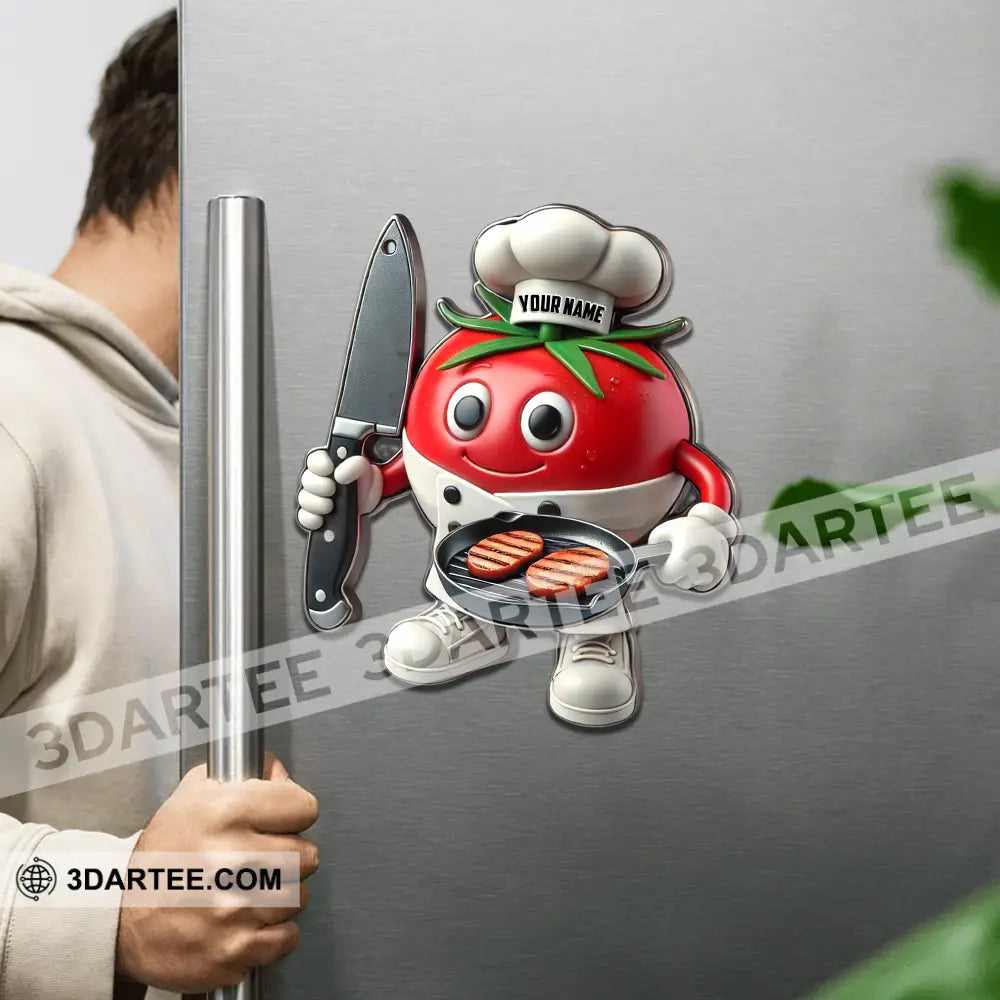 Tomato Chef Fridge Magnet - Personalized