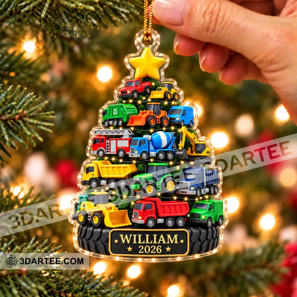 Truck Lover Home Decor Christmas Ornament Personalized Ornament - Ornament