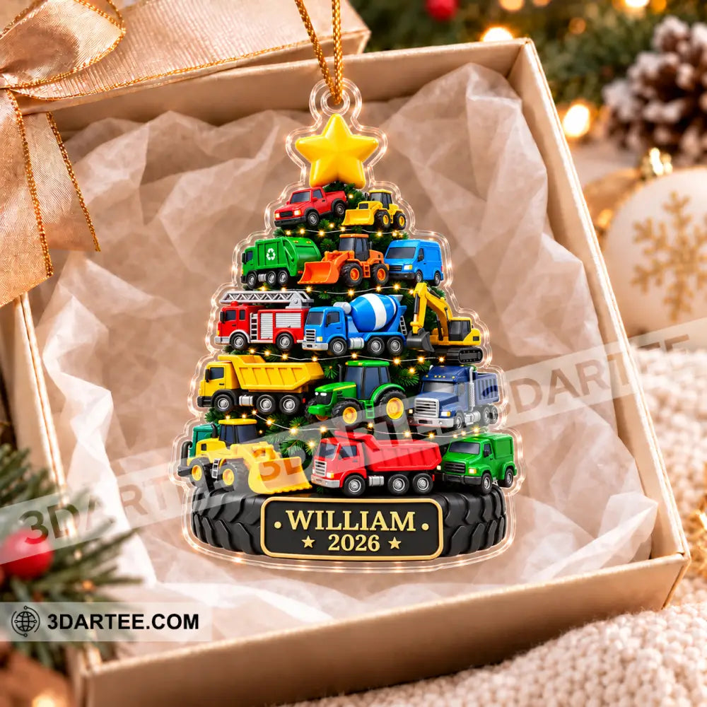 Truck Lover Home Decor Christmas Ornament Personalized Ornament - Ornament