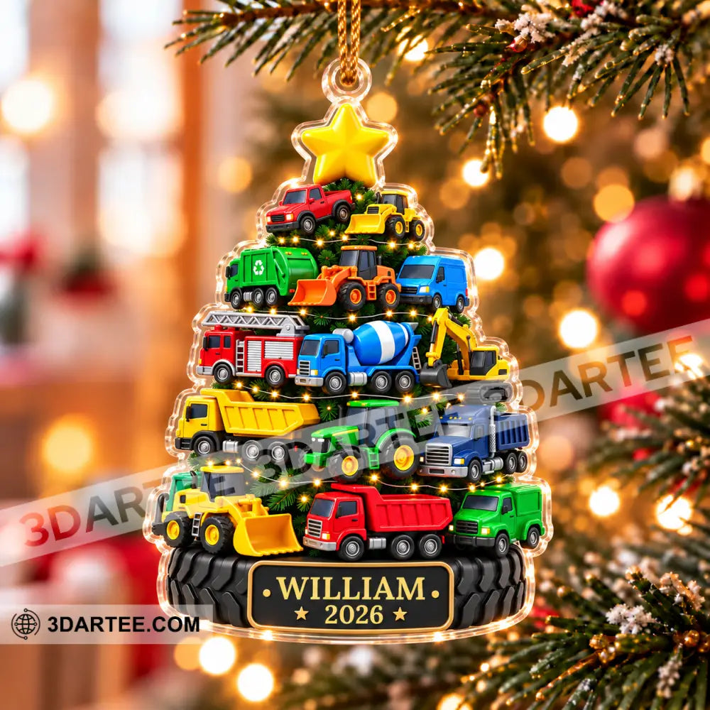Truck Lover Home Decor Christmas Ornament Personalized Ornament - Ornament