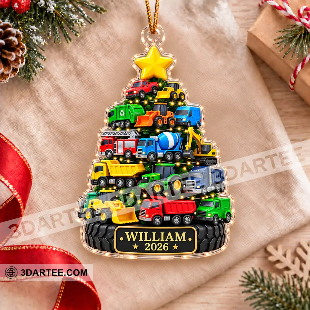 Truck Lover Home Decor Christmas Ornament Personalized Ornament - Ornament