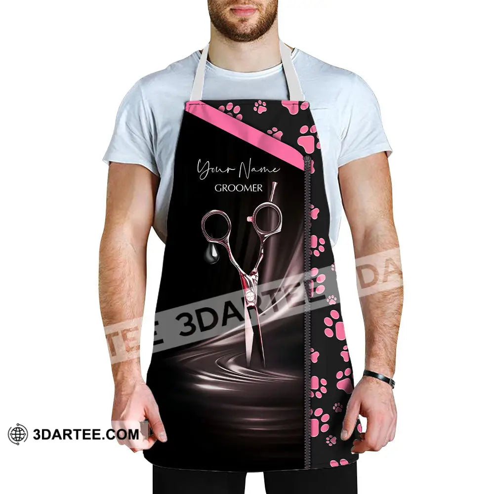 Unisex Apron Custom Name - Groomer Paws Apparel