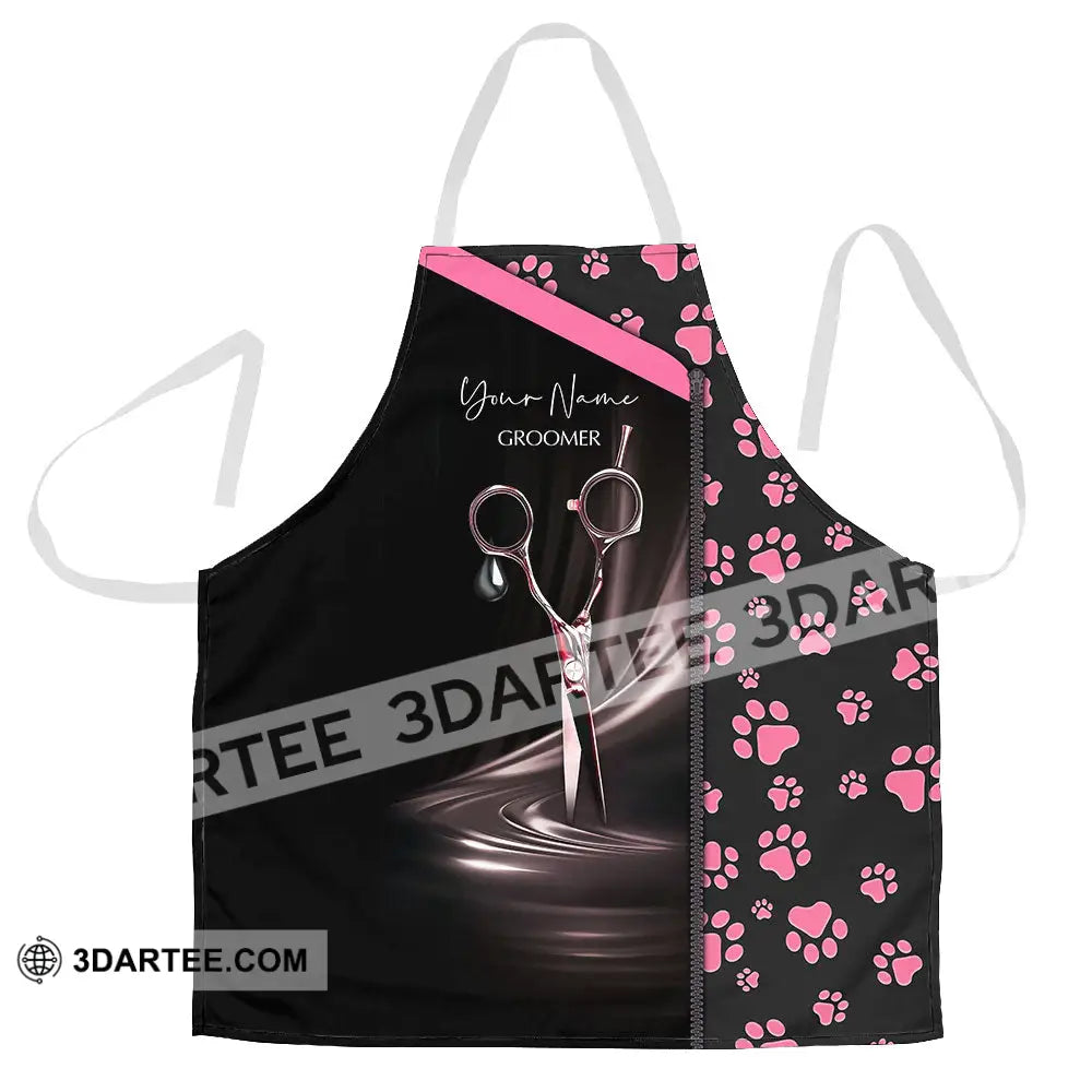 Unisex Apron Custom Name - Groomer Paws Apparel