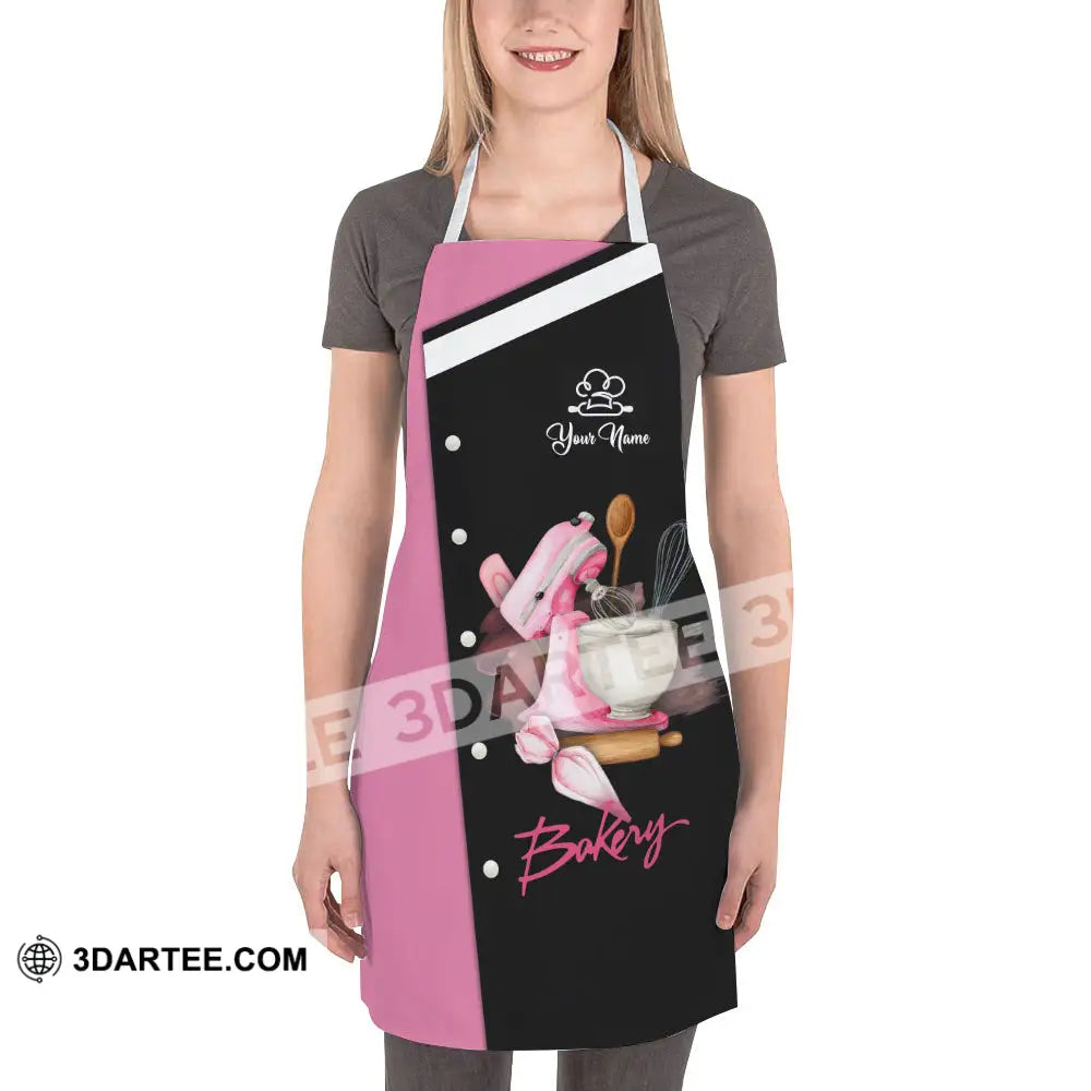 Unisex Apron - Custom Name White Bakery Apparel