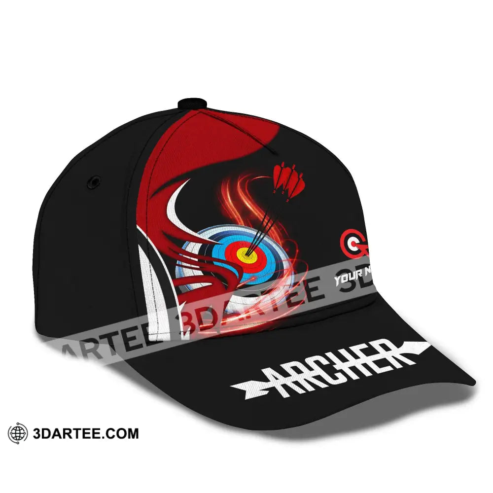 Unisex Cap Custom Archery Sport Red Wave