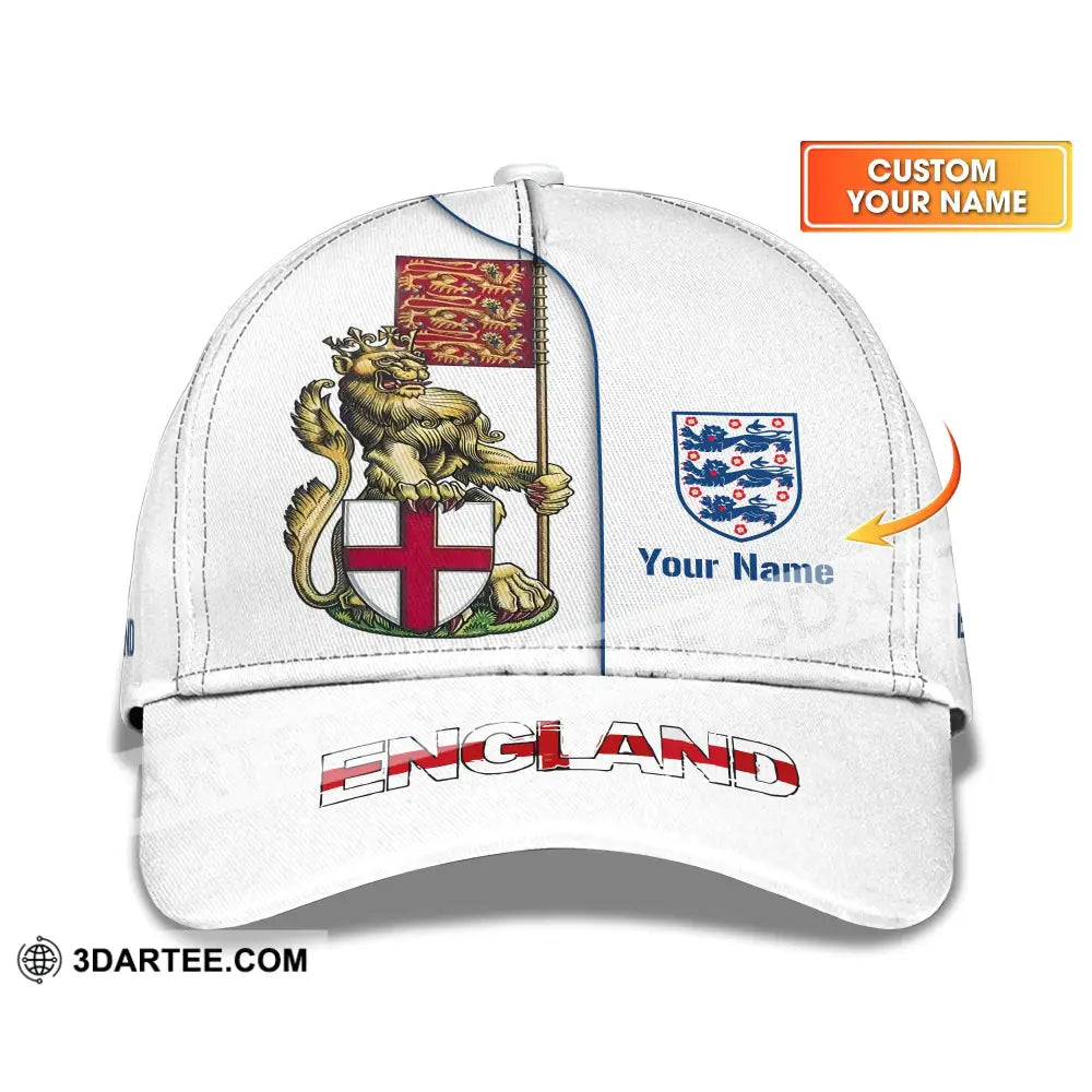 Unisex Cap Custom England Football Name The Three Lions