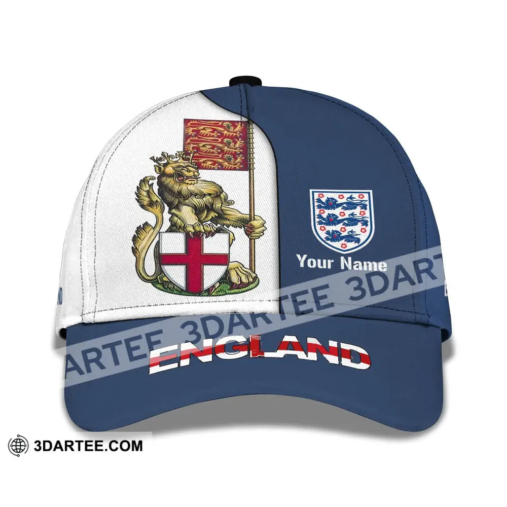 Unisex Cap Custom England Football Name Three Lion