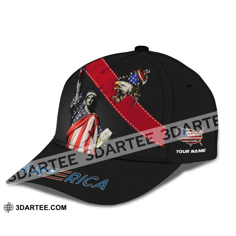 Unisex Cap Custom Name 3D - America Icon Liberties