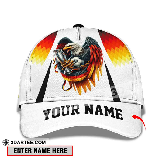 Unisex Cap Custom Name And Number Euro 2024 National Team Germany Eagle Hugs The Ball