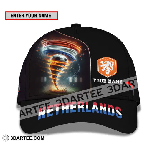 Unisex Cap Custom Name And Number Euro 2024 National Team Netherlands Tornado