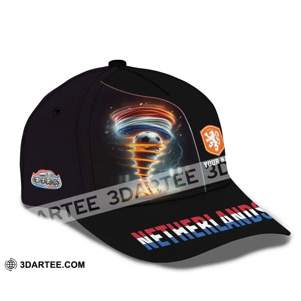 Unisex Cap Custom Name And Number Euro 2024 National Team Netherlands Tornado