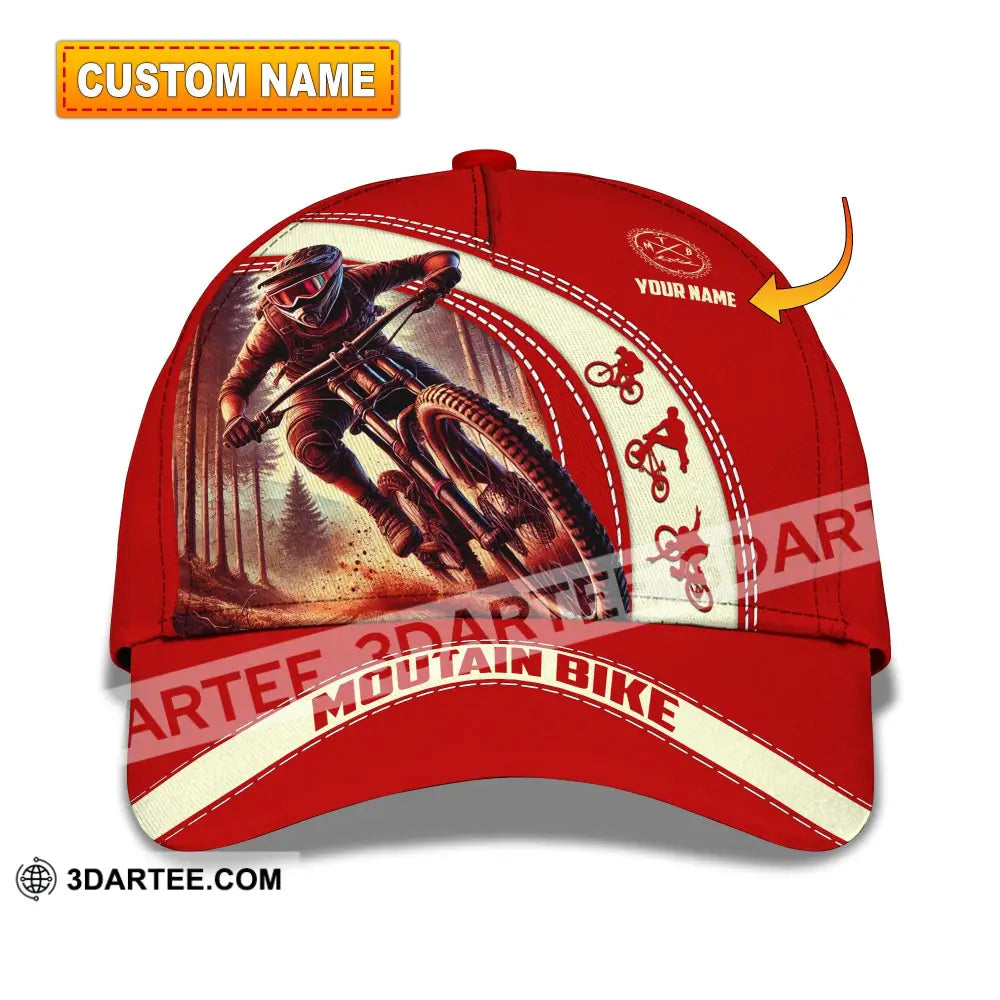 Unisex Cap Custom Name Mountain Bike Hat