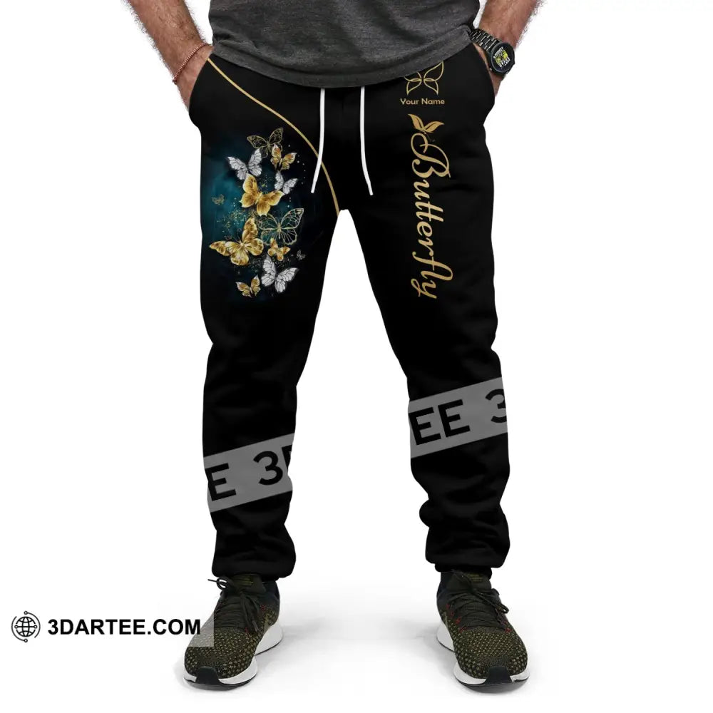 Unisex Clothing Custom Butterfly Jogger Pants Gift For Lovers