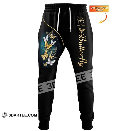 Unisex Clothing Custom Butterfly Jogger Pants Gift For Lovers