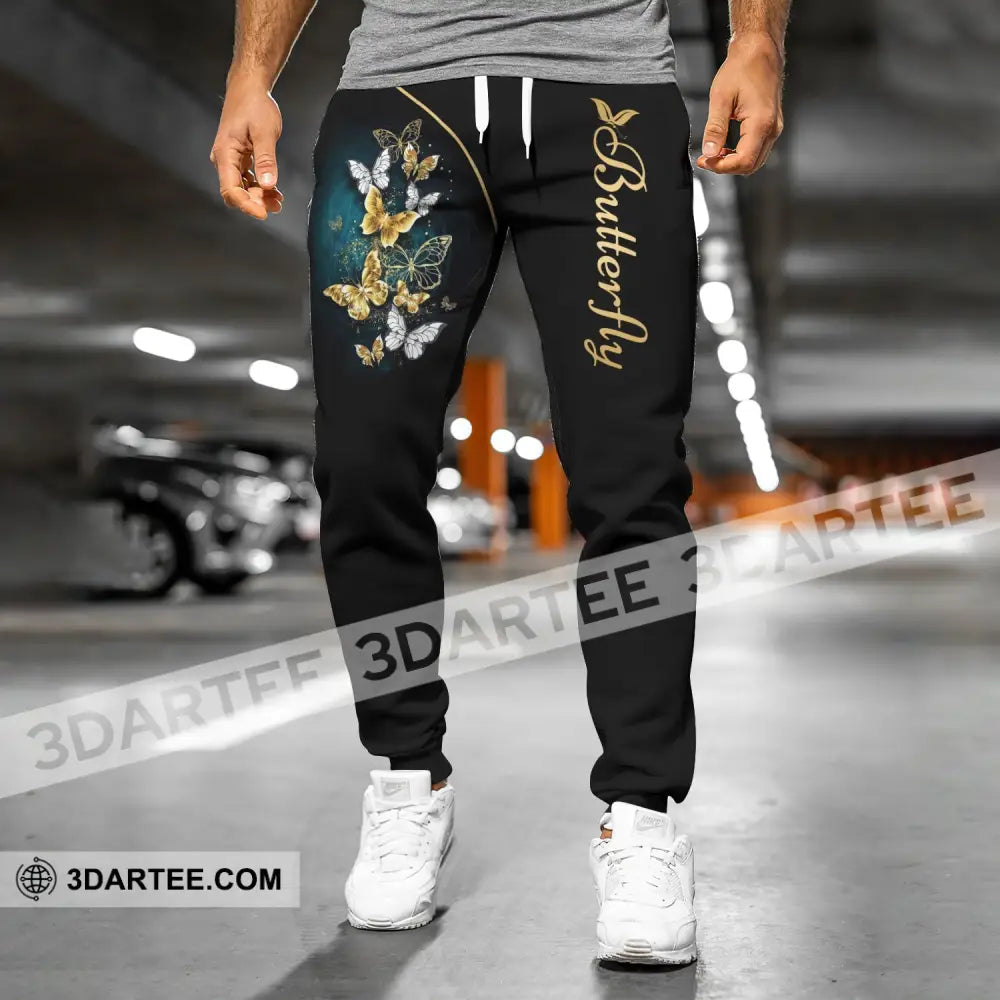 Unisex Clothing Custom Butterfly Jogger Pants Gift For Lovers