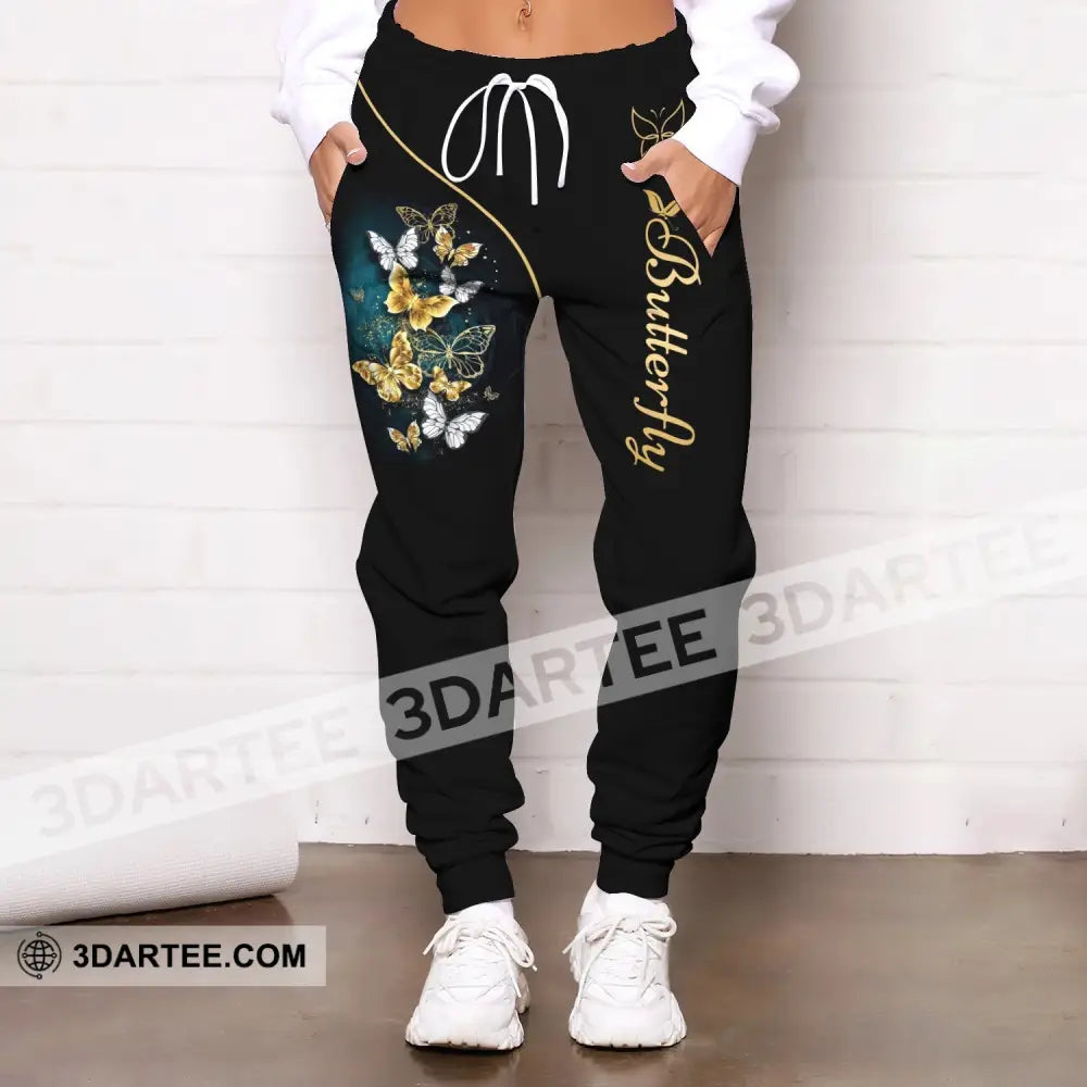 Unisex Clothing Custom Butterfly Jogger Pants Gift For Lovers