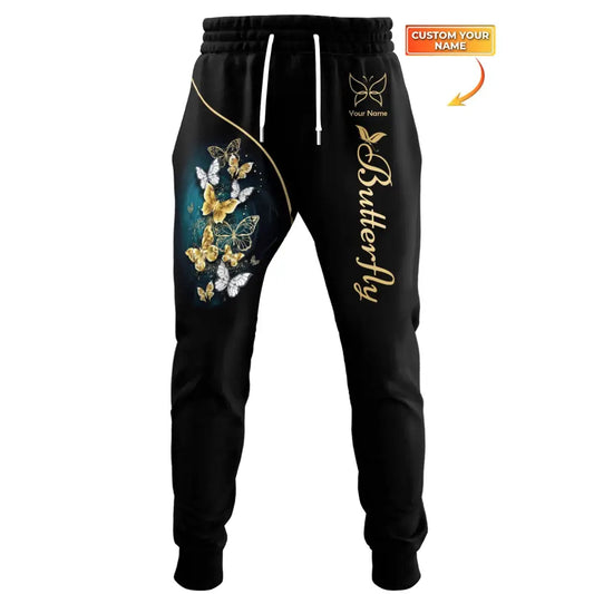 Unisex Clothing Custom Butterfly Jogger Pants Gift For Lovers