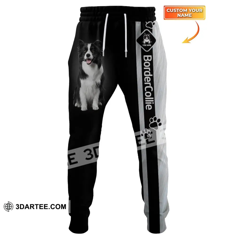 Unisex Clothing Custom Jogger Border Collie Pants For Pet Lovers