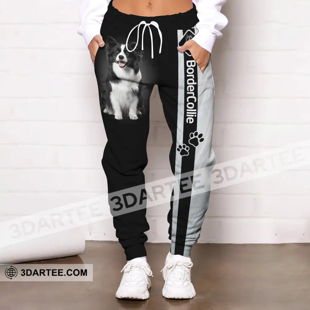 Unisex Clothing Custom Jogger Border Collie Pants For Pet Lovers