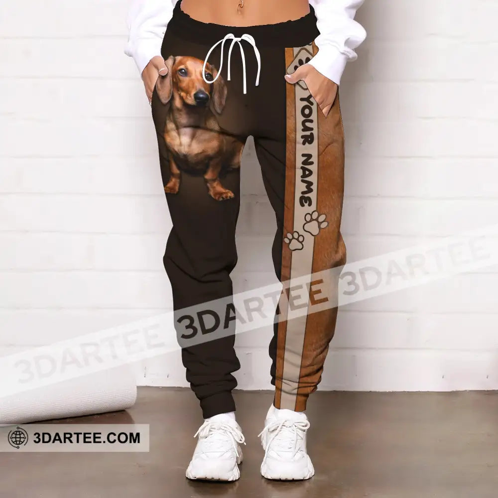 Unisex Clothing Custom Jogger Dachshund Pants For Pet Lovers