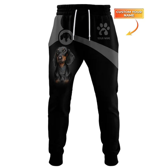 Unisex Clothing Custom Jogger Dachshund Pants For Pet Lovers