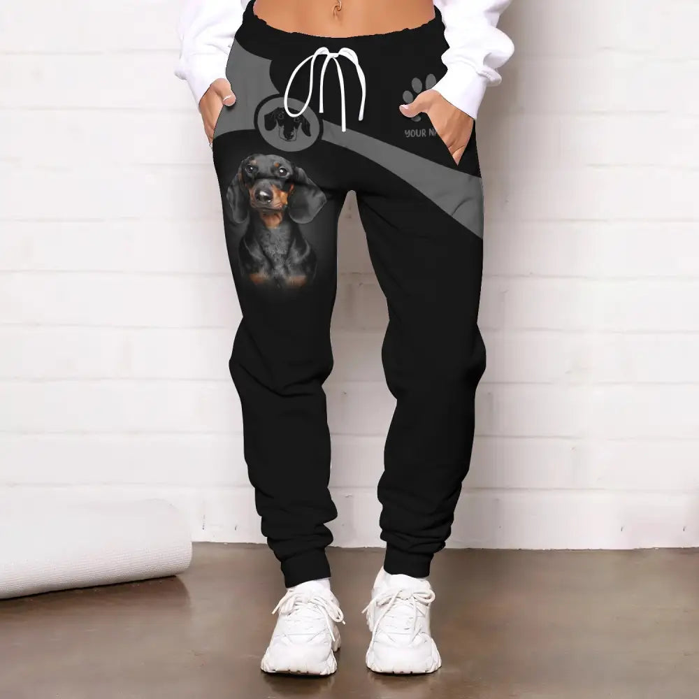 Unisex Clothing Custom Jogger Dachshund Pants For Pet Lovers