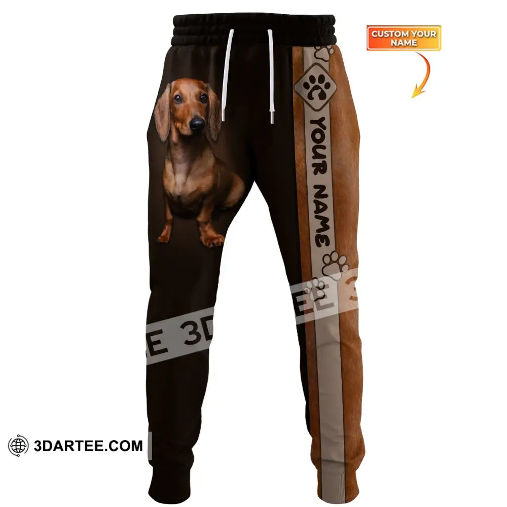 Unisex Clothing Custom Jogger Dachshund Pants For Pet Lovers S