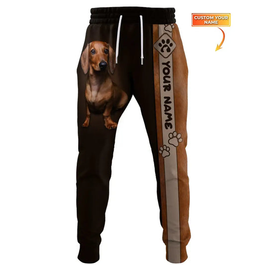 Unisex Clothing Custom Jogger Dachshund Pants For Pet Lovers S