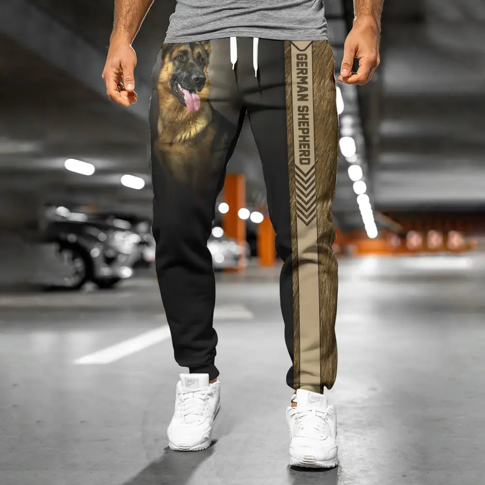 Unisex Clothing Custom Jogger German Shepherd Pants For Pet Lovers
