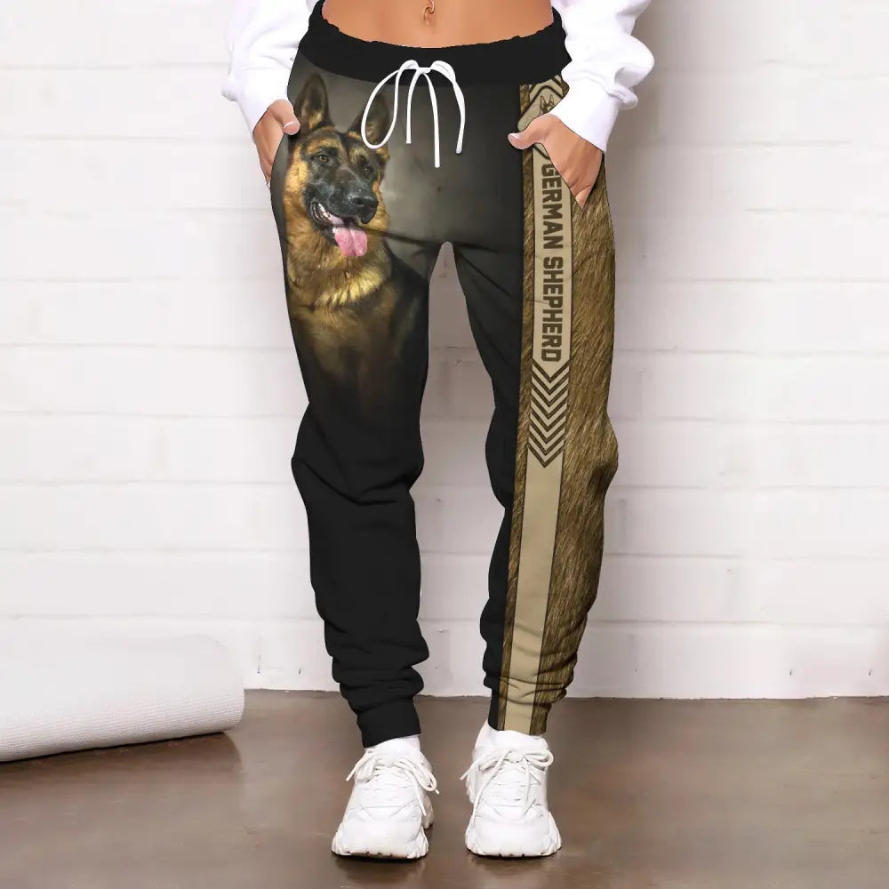 Unisex Clothing Custom Jogger German Shepherd Pants For Pet Lovers