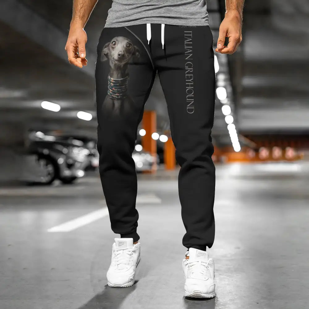 Unisex Clothing Custom Jogger Italian Greyhound Pants For Pet Lovers